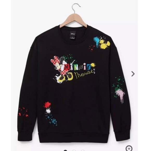 Disney Mickey Mouse Embroidered Crewneck Sweatshirt Size M Boxlunch Exclusive - Picture 1 of 7